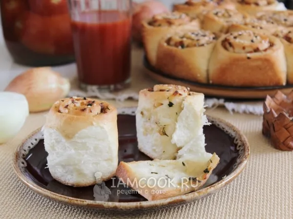 Фото блюда: Постный луковый пирог