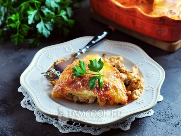 Фото блюда: Лазанья с курицей