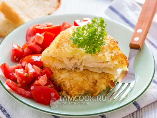 Фото блюда: Курица в картофельной шубке