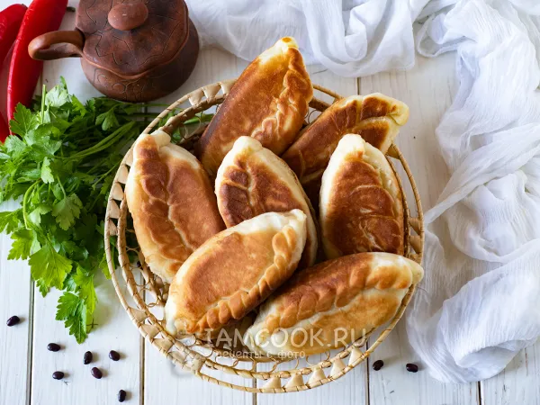 Фото блюда: Пирожки с фасолью (жареные)