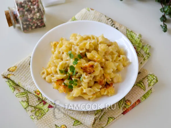 Фото блюда: Макароны с сыром в аэрогриле