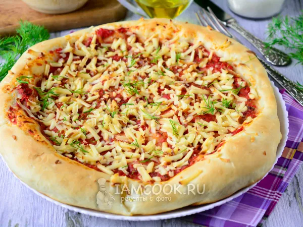 Фото блюда: Пицца с колбасным сыром