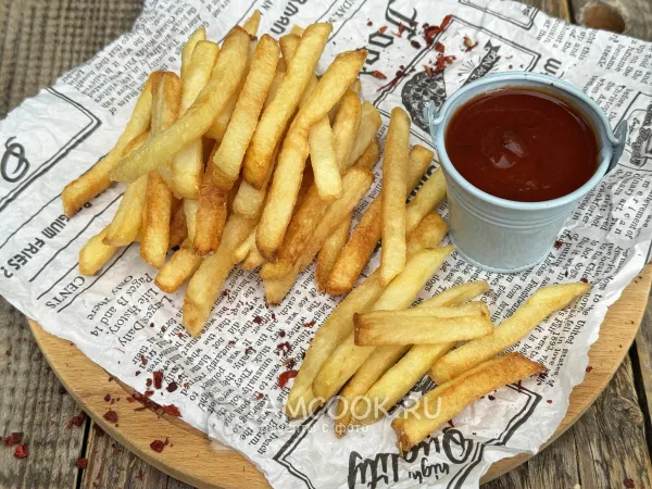 Фото блюда: Картошка фри в казане на костре