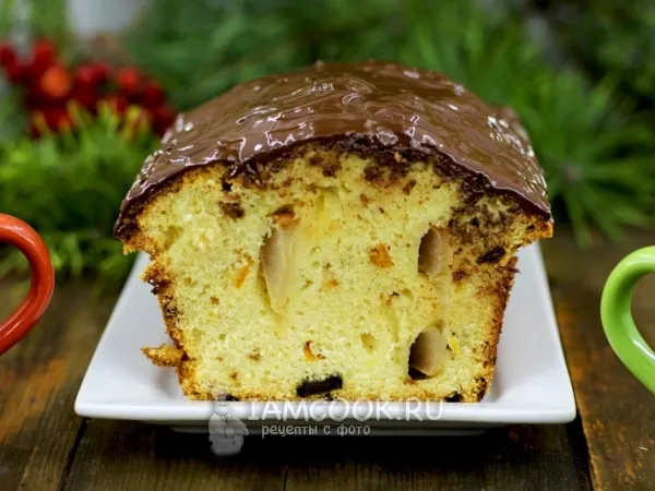 Фото блюда: Кекс с сухофруктами с финиками и черносливом