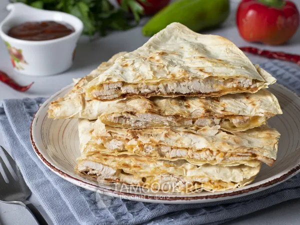 Фото блюда: Кесадилья с индейкой