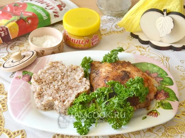 Фото блюда: Жареная курица на сковороде