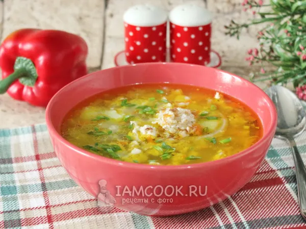Фото блюда: Гречневый суп с фаршем