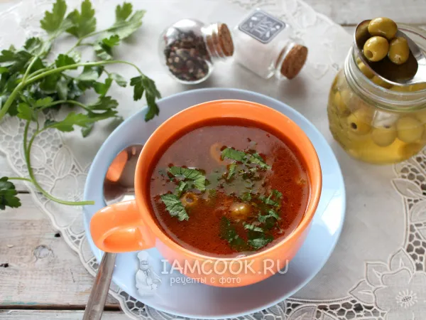 Фото блюда: Постная солянка с картошкой и грибами