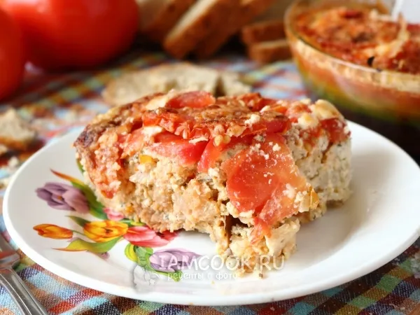 Фото блюда: Цветная капуста с помидорами в духовке