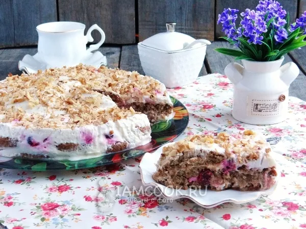 Фото блюда: Торт из овсяного печенья без выпечки