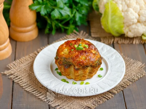 Фото блюда: Омлет с цветной капустой в духовке