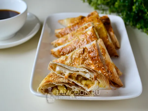 Фото блюда: Лаваш с яблоком в аэрогриле