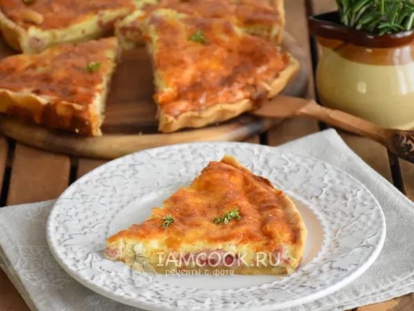 Фото блюда: Киш с ветчиной и сыром