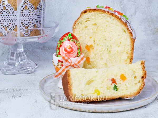 Фото блюда: Кулич без молока и сливочного масла