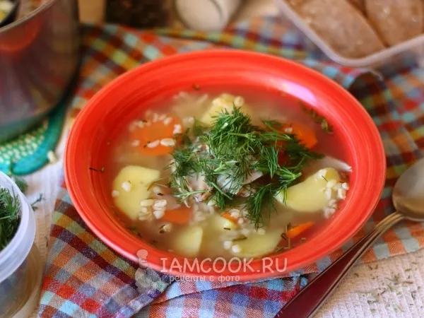 Фото блюда: Куриный суп с булгуром