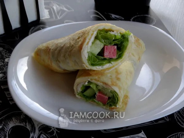 Фото блюда: Яичный ролл на завтрак
