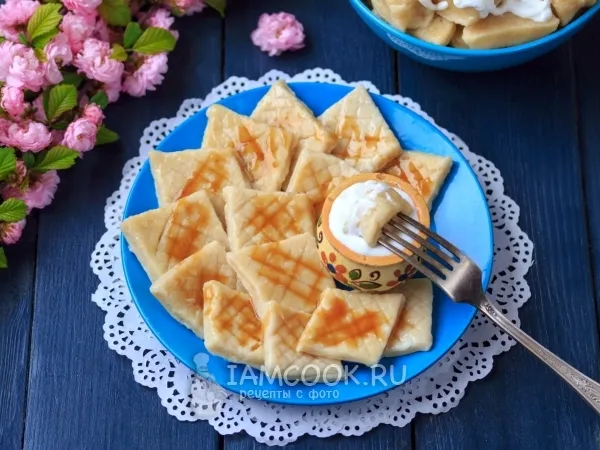 Фото блюда: Ленивые вареники с творогом и бананом