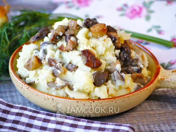 Фото блюда: Картофельное пюре с грибами (постное)