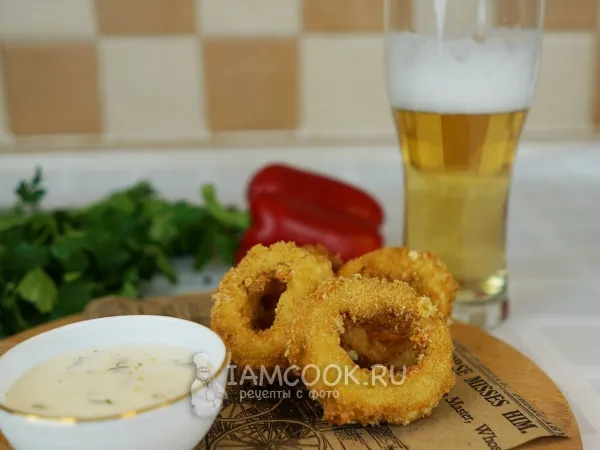 Фото блюда: Луковые кольца как в KFC (+соус)