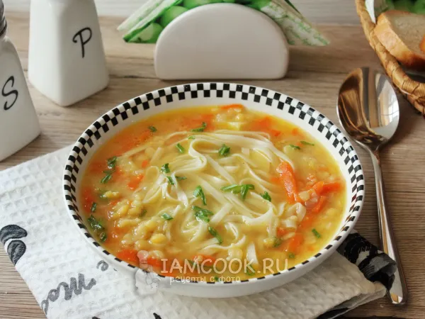 Фото блюда: Гороховый суп с лапшой