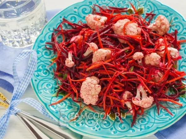 Фото блюда: Салат «Щётка» с цветной капустой
