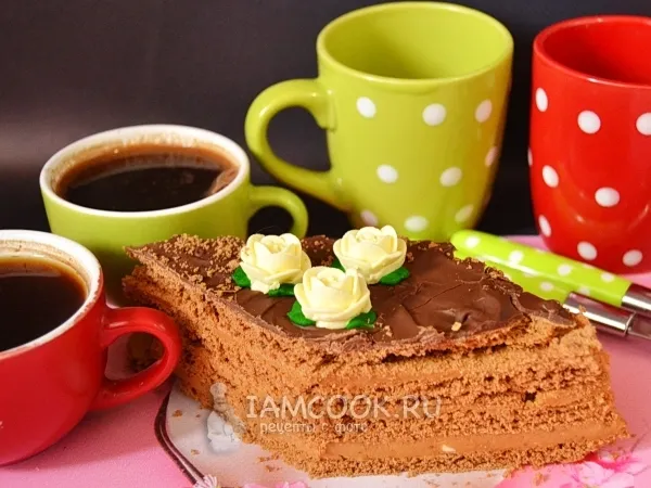 Фото блюда: Торт «Медовик» из готовых коржей