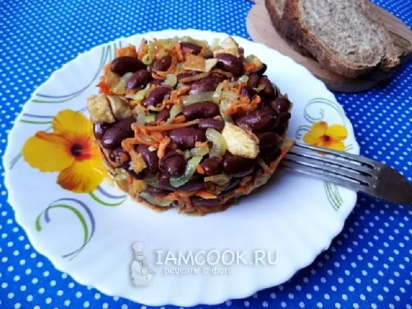 Фото блюда: Быстрый салат с фасолью