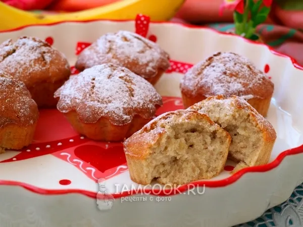 Фото блюда: Банановые кексы в силиконовых формах