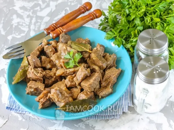 Фото блюда: Тушеная говядина в казане