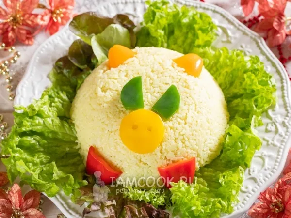 Фото блюда: Рисовый салат на Новый год Свиньи