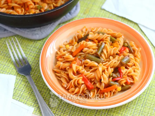 Фото блюда: Макароны с мексиканской смесью