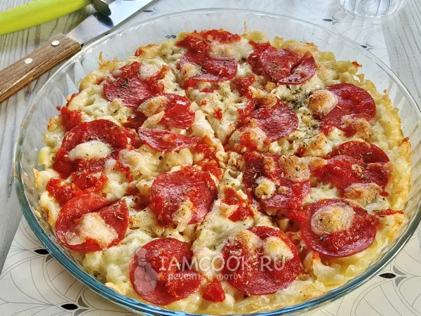 Фото блюда: Пицца из макарон