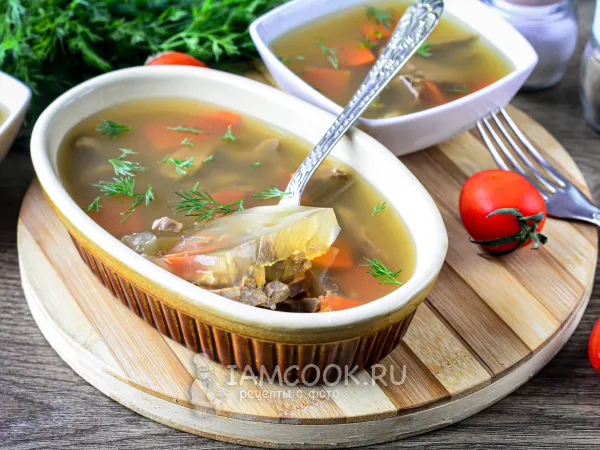 Фото блюда: Заливное из куриных желудков