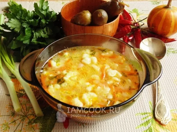 Фото блюда: Суп с мини клецками