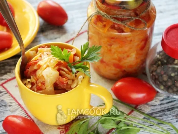 Фото блюда: Солянка из капусты и помидоров на зиму