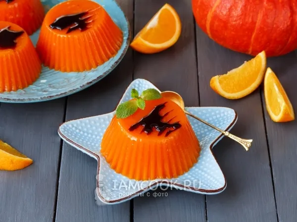 Фото блюда: Желе из тыквы с желатином