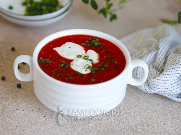 Фото блюда: Борщ вегетарианский (протертый)