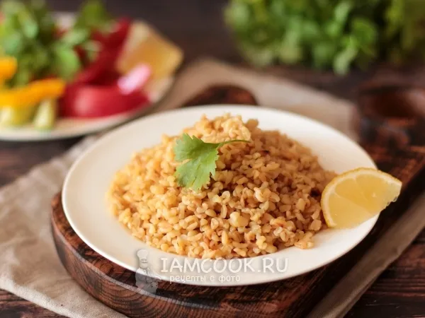 Фото блюда: Булгур с жареным луком