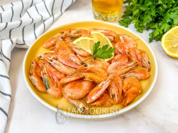 Фото блюда: Креветки с чесноком в аэрогриле