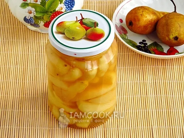 Фото блюда: Груши дольками в медовом сиропе