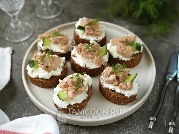 Фото блюда: Бутерброды с печенью минтая