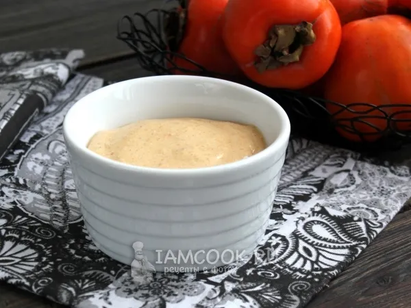 Фото блюда: Соус из сыра с плесенью и хурмой