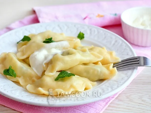 Фото блюда: Вареники с соленым творогом