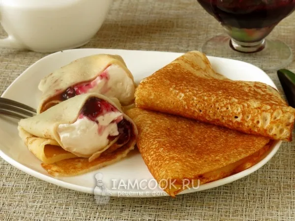 Фото блюда: Блинчики из творожного теста