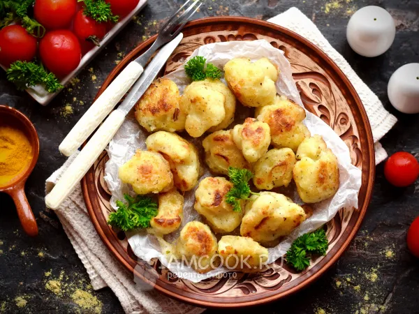 Фото блюда: Цветная капуста в постном кляре