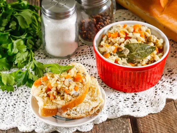 Фото блюда: Паштет из мойвы в домашних условиях