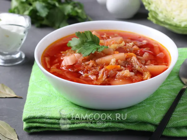Фото блюда: Борщ с савойской капустой