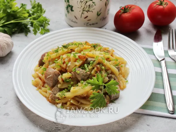 Фото блюда: Жареная картошка с индейкой