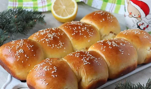 Фото блюда: Булочки с курагой (из дрожжевого теста)