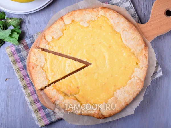 Фото блюда: Ватрушка из песочного теста с творогом